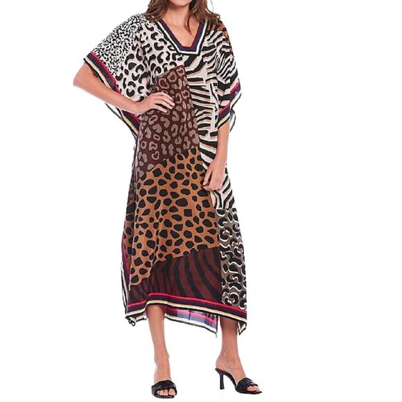 NEW TRINA TURK theodora midi dress in multi - Picture 1 of 1